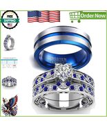 Stylish Matching Engagement Rings: 10k Gold Filled &amp; Strong Tungsten for... - $958.43 MXN