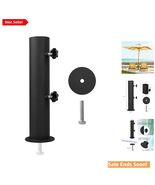 Universal Black Umbrella Holder Tube - Fits Poles 1.3-1.8 in - Easy Install - $50.44