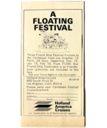 1970 Holland America Cruise Advertisement Vintage Friend Ship Festival F6L - $19.99