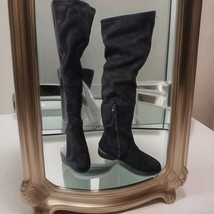 New Worthington Women&#39;s Suede Knee High Boots Black Suede Sz $85.00 - $609.49 MXN