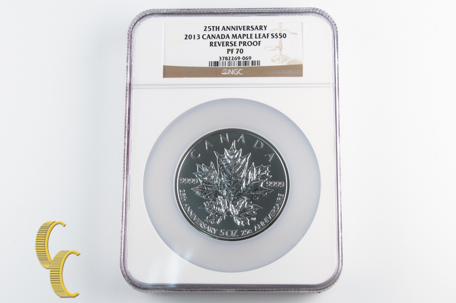 2013 25th Canadian Anniversary 5 oz .9999 Silver Maple Leaf S $50 Walk-
show ... Item image 2