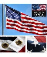 USA MADE 3x5 foot US EMBROIDERED&amp;SEWN 2-SIDED HEAVY DUTY 300D NYLON FLAG... - £17.57 GBP