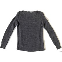 Theory Jilliane cashmere sweater women size P pullover charcoal gray lon... - $39.99