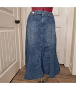 Lauren Jeans Co Ralph Lauren Denim A-Line Skirt flare Sz 6 jean long Vin... - $914.10 MXN