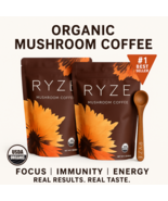 2 Pack of Ryze USDA Organic Mushroom Coffee 100% Authentic 30 Servings FREE SHIP - $35.89