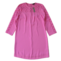NWT J.Crew Laser-cut Eyelet Shift in Larkspur Pink 365 Crepe Dress 4 - £33.05 GBP