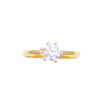 22ct Yellow Gold Prong Ring 6.2mm Width - £337.50 GBP