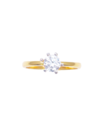 22ct Yellow Gold Prong Ring 6.2mm Width - $436.24