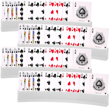 (Set of 4) Playing Card Holder for Kids Seniors, Domino Holder, Plastic Hands Fr - £15.91 GBP