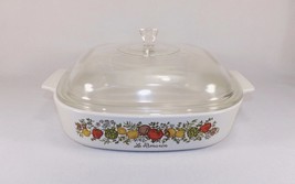 VINTAGE SPICE OF LIFE CORNING WARE A-10-B COVERED CASSEROLE/BAKING DISH VGC - $18.22