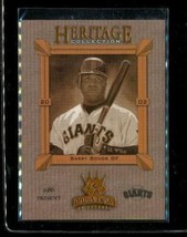 2002 Donruss Heritage Diamond Kings Baseball Card HC-20 Barry Bonds Giants - £7.88 GBP