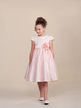 Stunning Pink Pageant Flower Girl Holiday Party Dress/Lace Top, Crayon K... - $52.99