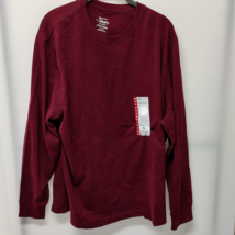 Member&#39;s Mark Essential Long Sleeve Premium Soft Crewneck Tee Bordeaux S... - $13.76