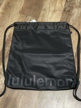 Lululemon Lightweight Gym Sack Drawstring Cinch Bag 13L Black Spellout L... - $46.74