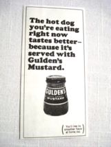 1976 Ad Gulden&#39;s Mustard The Hot Dog You&#39;re Eating Right Now Tastes Better - £6.16 GBP