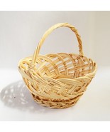 Handmade Large woven bread basket Wicker Fruit Storage hamper with handle - £18.79 GBP+