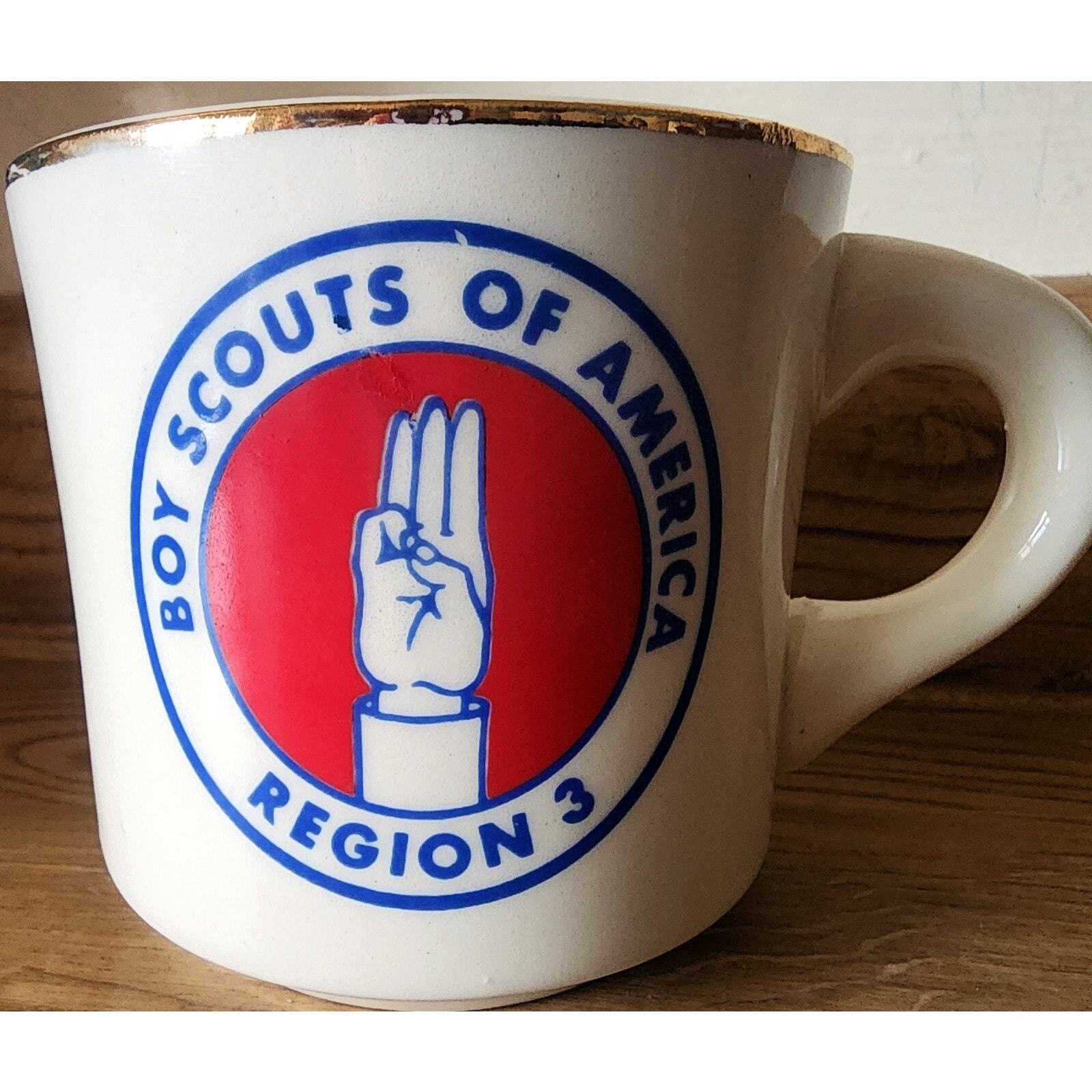 Vintage Boy Scouts of America Region 3 Ceramic Mug Cup BSA See Pictures - $9.47