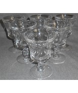 Set (6) Fostoria Glass JAMESTOWN CLEAR PATTERN Wine Stems - $39.59