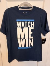NIKE Boys  Short Sleeve T-shirt Tee Top Blue Size LARGE &quot;WATCH ME WIN&quot; - £11.86 GBP