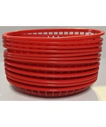 TableCraft 1071R Basket Red 9.25&quot; x 6.25&quot; Oval Side Order Fries Lot 12 C... - $9.99