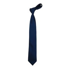 Men's Authentic DKNY Tie Classic Woven Silky Feel #DKNY1 Solid Navy Blue image 2