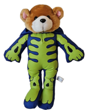 Teddy Bear In Halloween Skeleton Bones Costume Nylon Parachute Stuffed Animal - $24.94