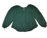 FREE PEOPLE Womens Blouse Long Sleeve Stylish Elegant Lightweight Green ... - $42.77