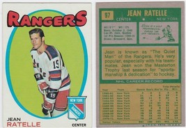 1971/72 Topps Jean Ratelle Card #97 New York Rangers - £2.36 GBP