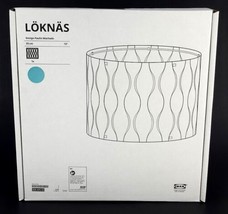 Ikea LÖKNÄS LOKNAS Lamp Shade Floor Pendant Table Blue Silver 13” New - £48.97 GBP