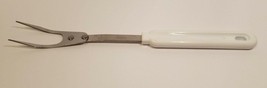 Robinson Knife Stainless Steel Meat Fork 2 Wide Prong 11&quot; White Handle V... - £7.80 GBP