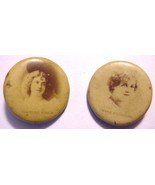 ​Antique Sweet Caporal Cigarettes States Pinback Celluloid Buttons 2 Pins - £22.19 GBP