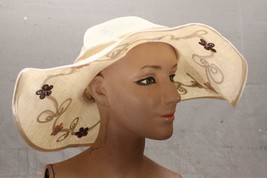 Banana Republic NWT Italian Flower Embroidery Straw Woven Summer Garden ... - $17.85