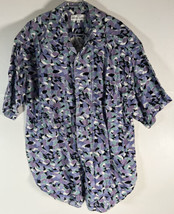 Vintage Guess Georges Marciano Button Up Shirt Mens Medium Short Sleeve - $19.79