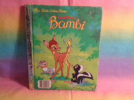 Vintage 1984 Disney&#39;s Bambi A Little Golden Book - name written on inside - £3.11 GBP