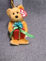 TY Jingle Beanie Baby - GIFTS the Bear Christmas Ornament, w/tag - £5.07 GBP