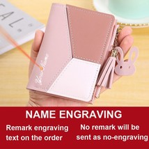 New Women Wallets Free Name Engraving Short Card Holder High Quality Female Purs - £45.46 GBP
