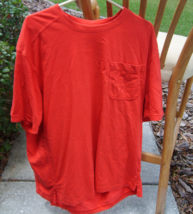 Duluth Trading Co Longtail Short Sleeve Pocket T-Shirt Mens Size XL RED - $4.79