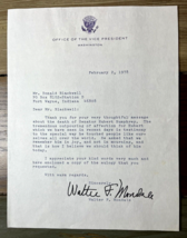 1978 VP Walter Mondale Signed Letter Hubert Humphrey Eulogy No Envelope No COA - £42.35 GBP