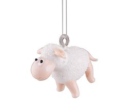 Gallarie II  Ornament Glass White Sheep Lamb Christmas Farm Christmas Tree - $13.63