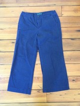 Ralph Lauren LRL Jeans Co Navy Blue Khakis Chinos Womens Pants 10 34&quot; Waist - £13.54 GBP