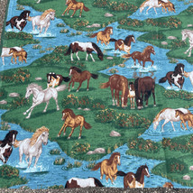 Wild Horses Cotton Fabric Panel 45&quot; x 45&quot; Springs Industries, Inc. - £12.95 GBP