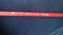 De Santis 801 Second Street New York Swizzle Stick Drink Stirrer Red Plastic - £8.44 GBP