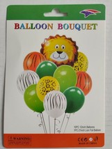 1 Set 11 Pcs Balloons Bouquet Lion Decoration Adult Kids Safary Jungle P... - £12.49 GBP