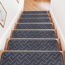 15 Pack 8"x30" Non-Slip Stair Treads – Safe &amp; Comfortable for Kids and Pets - $62.32