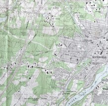 Map Waterville USGS Maine 1982 Topographic Vintage 1:24000 27x22&quot; TOPO11 - $52.49