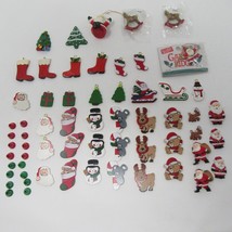 Lot of 61 Vintage Hand Painted Flat Wood Christmas Cut Outs for Crafts O... - £12.69 GBP