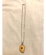 Vintage Porcelain &amp; Silver Perfume Bottle Pendant &amp; Silver Chain - $215.16 CAD