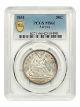 1854 50c PCGS MS66 (Arrows) - $15,277.50