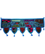 Window valance topper door toran boho wall hanging vintage hippie patchw... - £19.59 GBP+