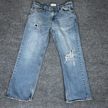 Bullhead Denim Jeans Mens 34x32 (32x27) Blue Rincon Straight Leg Low Ris... - $14.59